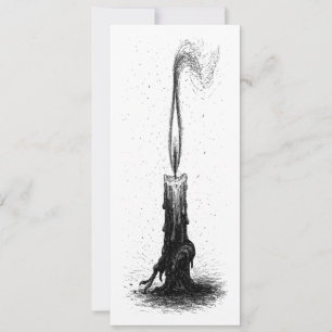 Convite Vela Derretida • Chama de Tinta Assombrada