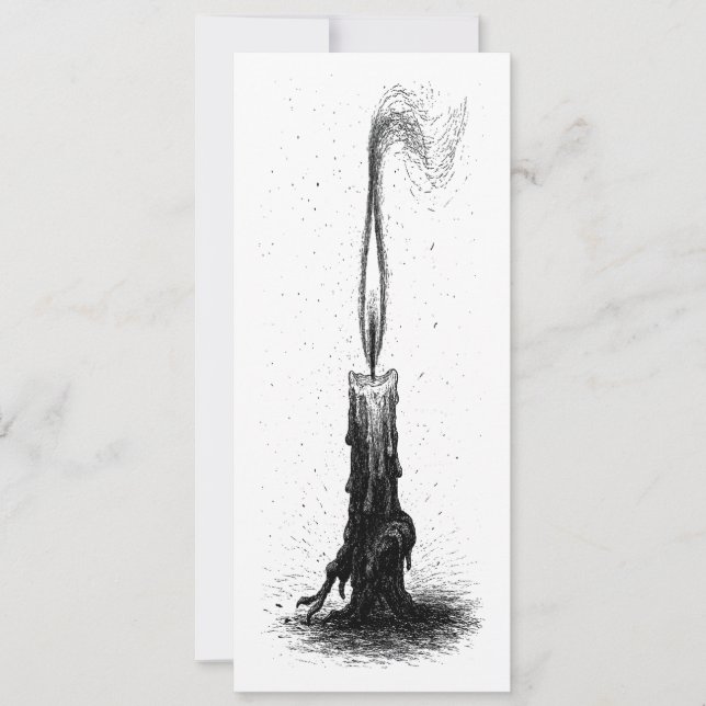 Convite Vela Derretida • Chama de Tinta Assombrada (Frente)
