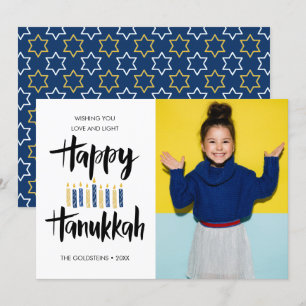 Convite Velas Felizes de Hanukkah Fotos verticais de fér