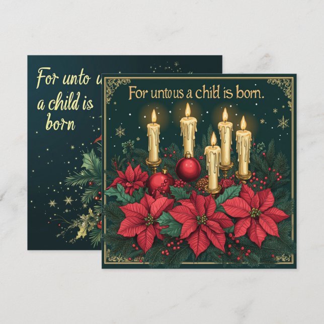 Convite Velas Festivas Festivas Imprimíveis Bíblia Papel V (Frente/Verso)