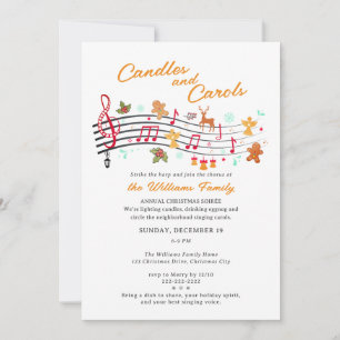 Convite Velas Musicais e Festa de Natal em Família