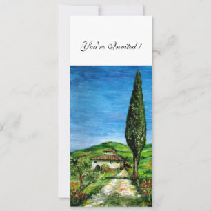 Convite VELHA CASA DE FARMÁCIA NO CHIANTI, azul verde verm