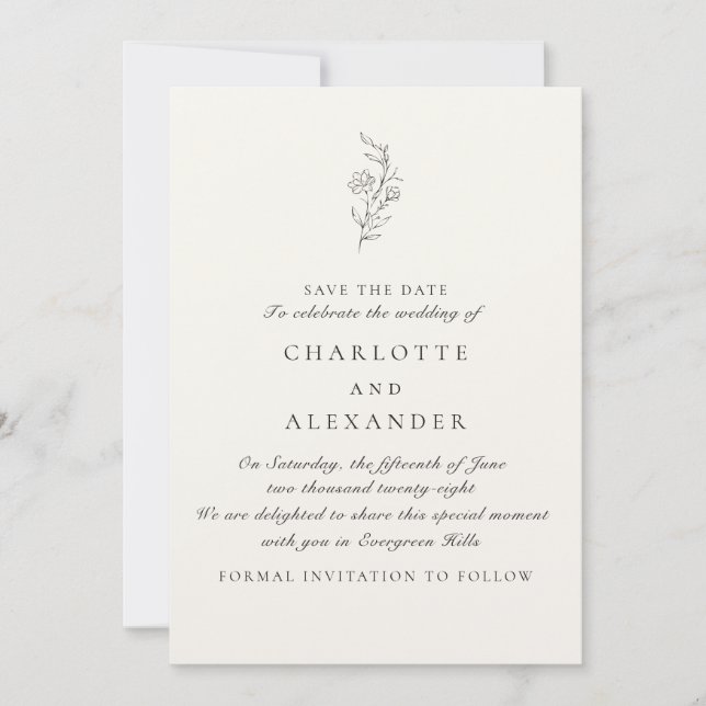 Convite Velha Estética do Dinheiro, Ivory bg salvará a dat (Frente)