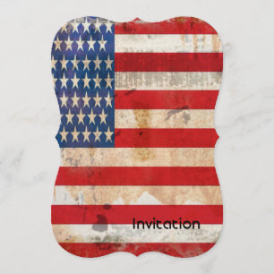 Convite Velha glória Estrelas Stripes aflita bandeira amer
