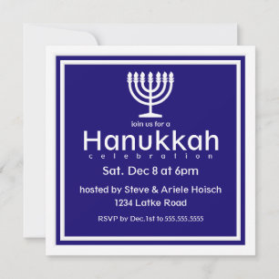 Convite VELHAS DE LUZ E PEDAÇOS DE COMER Hanukkah