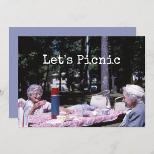 Convite Velhas Senhoras Do Piquenique De Verão Apanharam-S