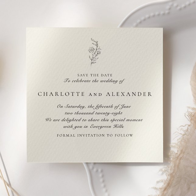 Convite Velho Casamento Estético de Dinheiro Salve a data (Criador carregado)