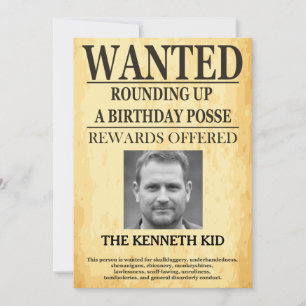 Convite Velho Oeste queria Poster 🤠 50º aniversário