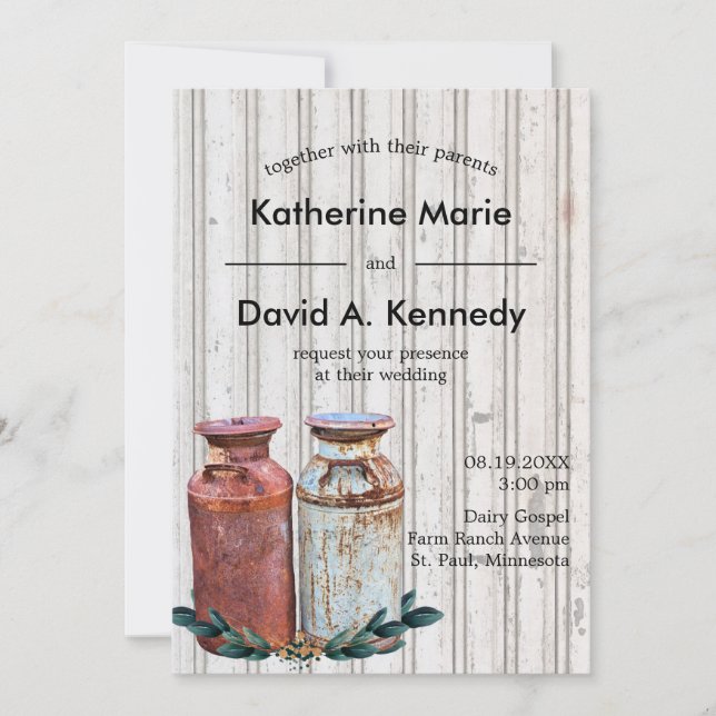 Convite Velho País: Laticínios Orçamento Fazenda Russo Cas (Frente)