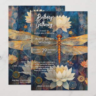 Convite Velo de Luz Dragonfly Design