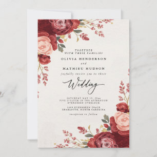 Convite Velvet Bloom Archway Wedding