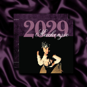 Convite Velvet Formando   Foto de Grunge Roxo Ametist