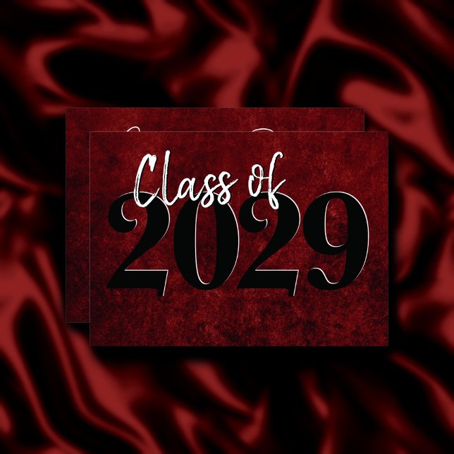 Convite Velvet Formando | Ruby Red Crimson Jewel Tone Grun (Criador carregado)