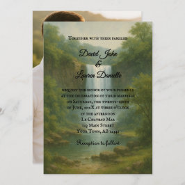 Convite Velvet Rapids Photo Wedding Invitation