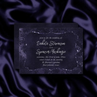 Velvety Midnight Damask | Indigo Purple Grunge
