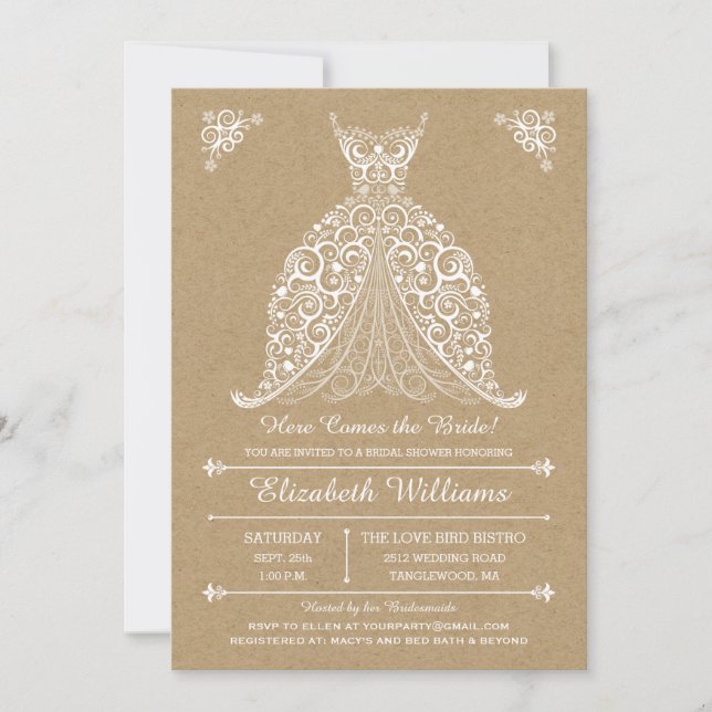 Convite Vem aqui a noiva! Chá de panela (Frente)