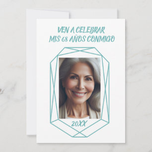 Convite Ven A Celebrar mis 68 Años Fiesta de Cumpleaños