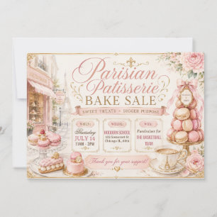 Convite Venda de Bolos da Padaria Parisiense