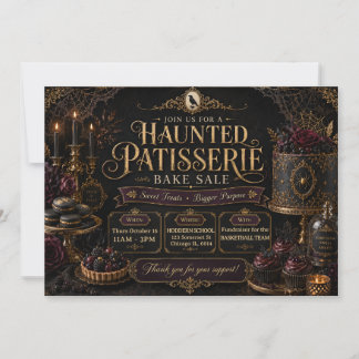 Convite Venda de Bolos da Patisserie Assombrada de Hallowe