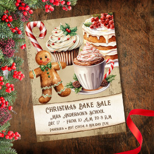 Convite Venda de Bolos de Natal Vintage