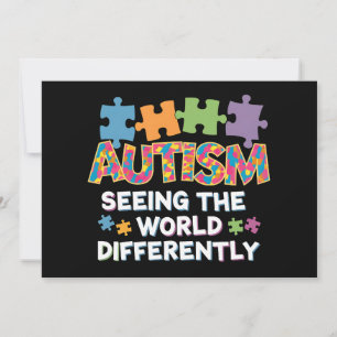 Convite Vendo o mundo diferente da consciência do autismo