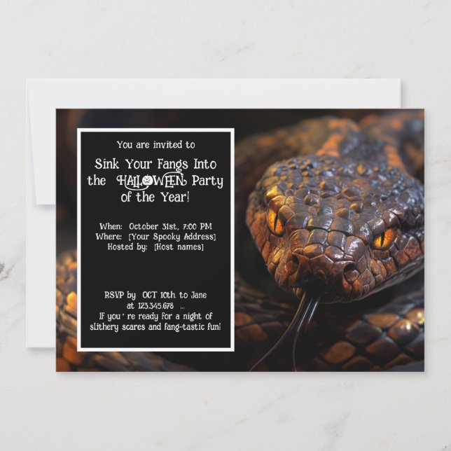 Convite Veneno de Halloween & Vibes (Frente)