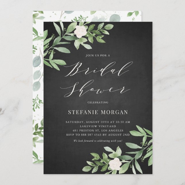 Convite Veneração aquosa em Chá de panela de quadro (Frente/Verso)