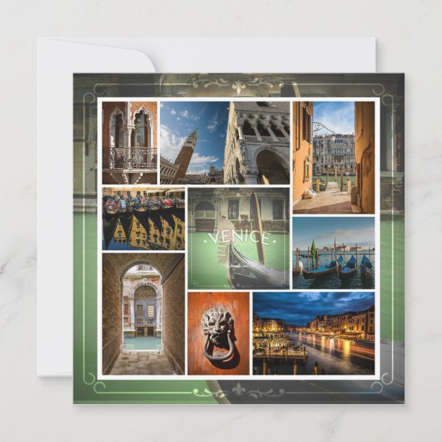 Convite Veneza, Itália, Cartão-postal Europa (Frente)