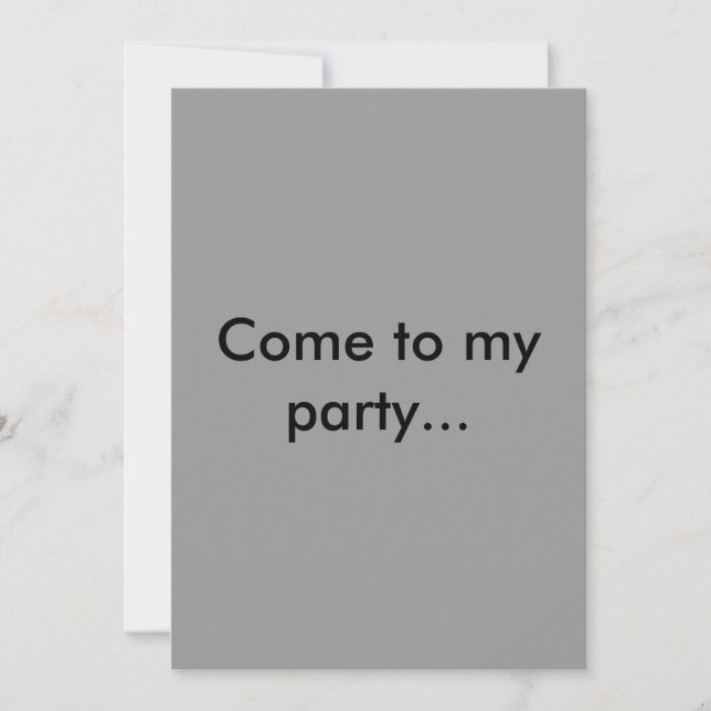 Convite Venha à minha festa...ou DIE. (Frente)