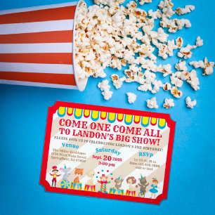 Convite Venha cá todos os Passageiros do Circus