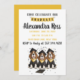 Convite Venha Celebrar Nossos Cachorros De Caça-Formando