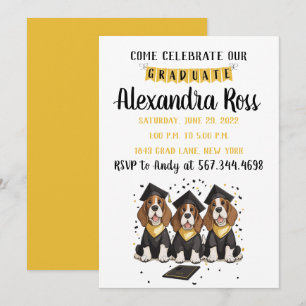 Convite Venha Celebrar Nossos Cachorros De Caça-Formando