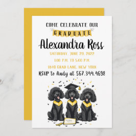 Convite Venha Celebrar Nossos Cachorros De Poodle Padrão D