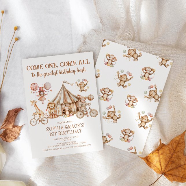 Convite Venha Todos Festa de Carnaval Aniversário do Circo (Criador carregado)