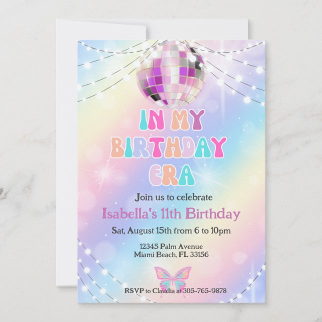 Convite Ventilador De Música Na Minha Época De Aniversário (Frente)