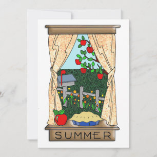 Convite Ver da janela da cozinha no verão