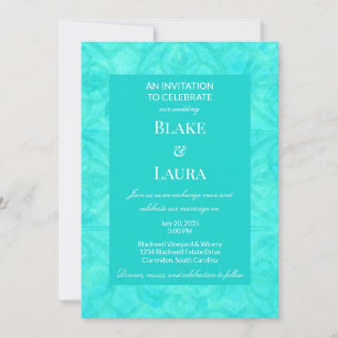 Convite Verão Azul Aqua Brilhante Batik Personalizado