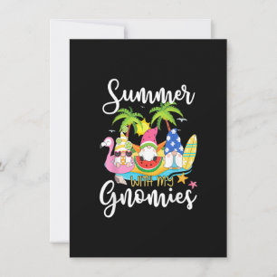 Convite Verão Com Meus Gnomies Lindos Anões de Jardim Famí