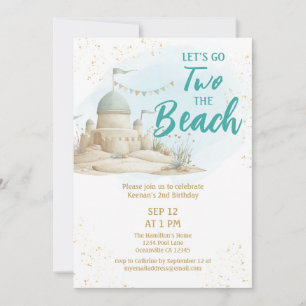 Convite Verão Dois na Praia Segundo Aniversário