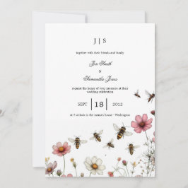 Convite verão floral colorido