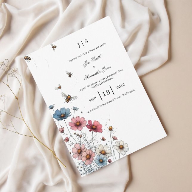 Convite verão floral colorido (Criador carregado)