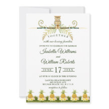 Verão tropical elegante que Wedding Invitvitation