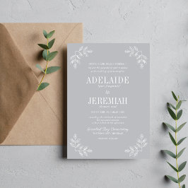 Convite Verdadeira Simplicidade 6 Floral Sterling Wedding