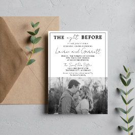 Convite Verdadeiro Janto de ensaio preto e branco