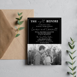 Convite Verdadeiro Janto de ensaio preto e branco