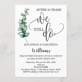 Convite Verde ainda fazemos Aniversário de Casamento