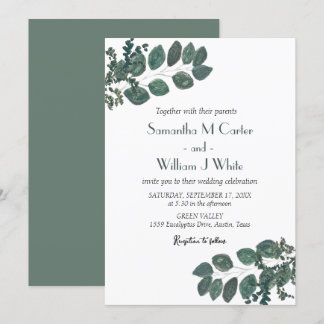 Convite Verde Botânico Russo Eucalyptus