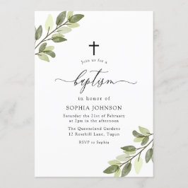 Convite Verde-Cana Deixa Menino ou Batismo Menino