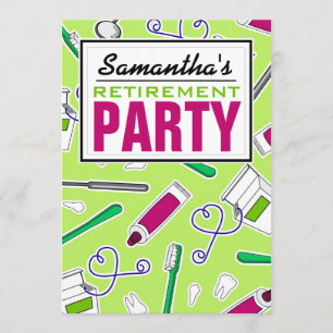 Convite Verde do partido de aposentadoria do higienista