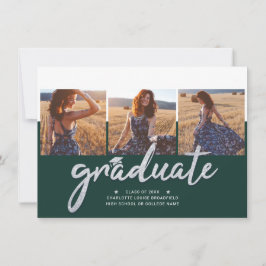 Convite Verde do Partido de Colagem de Fotos 2025